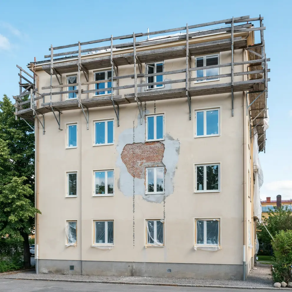 renovera putsad fasad vasastan stockholm